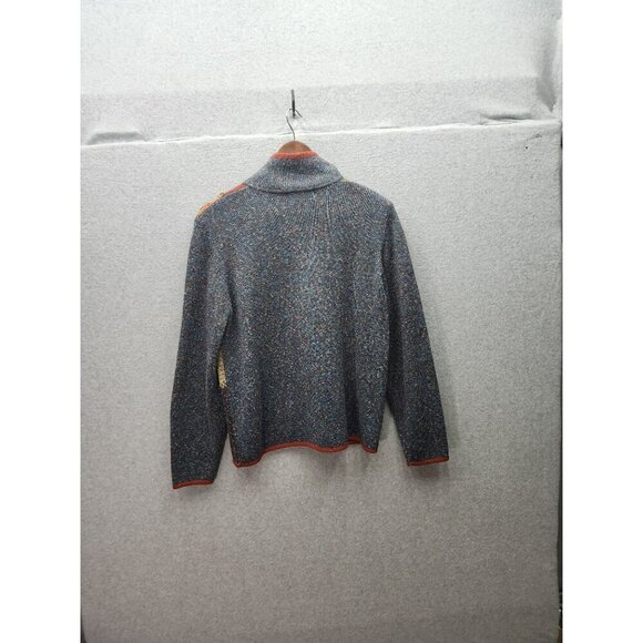 Alfred Dunner Womens Patchwork Knit Zip-Up Jacket M - Picture 3 of 3